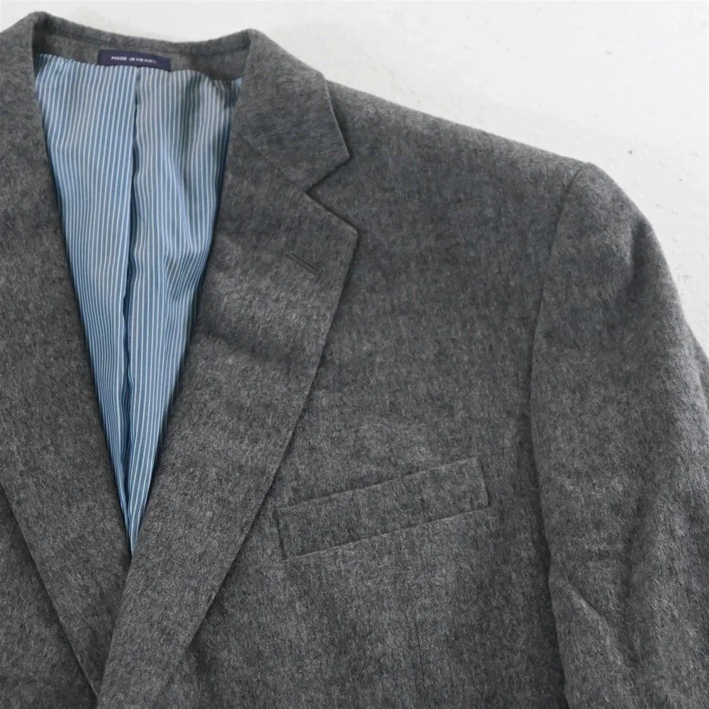 Stafford 50R Gray 100% Camelhair Flannel‎ Mens Blazer Suit Jacket Sport Coat